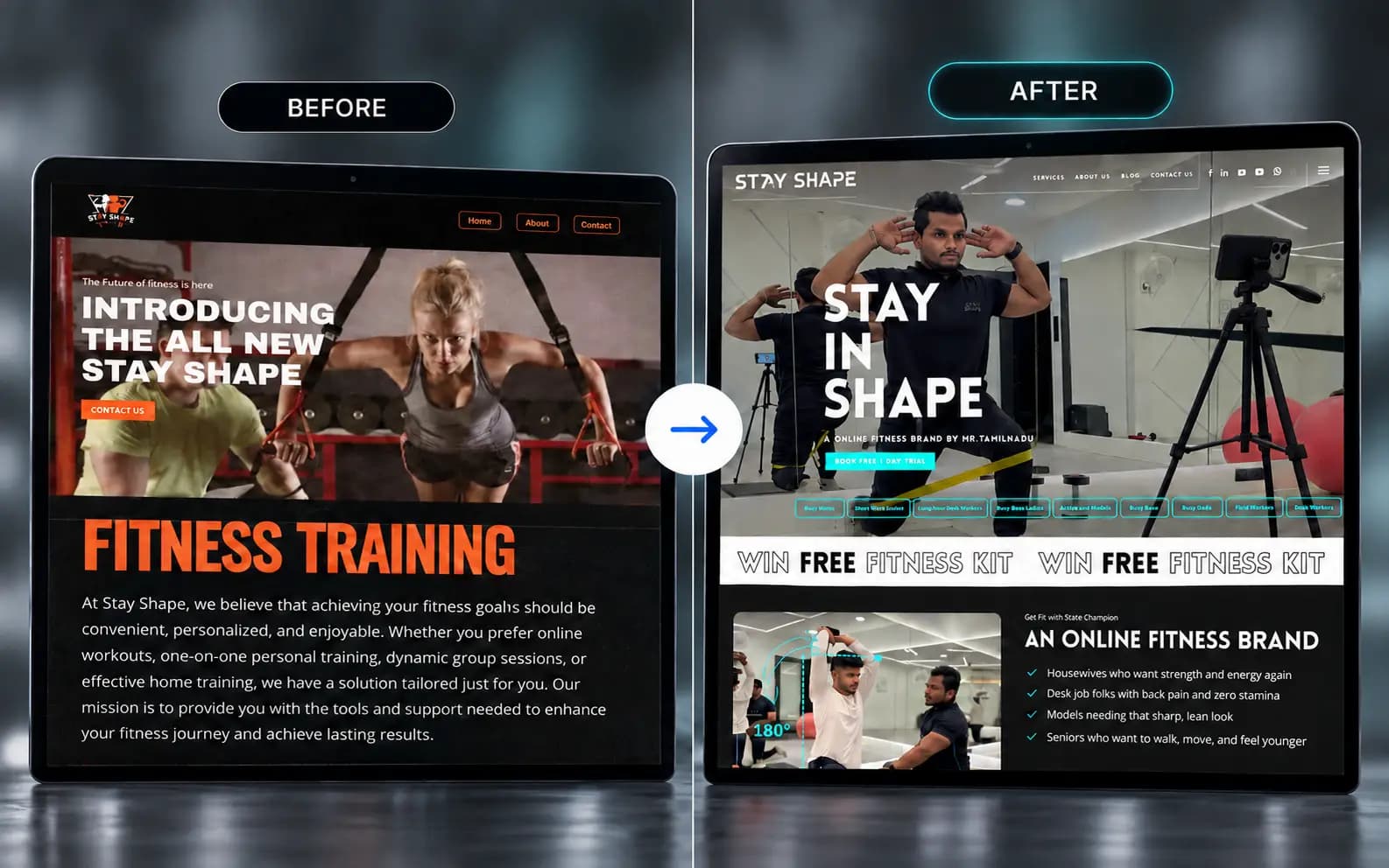 StayShape, before and after the rebuild