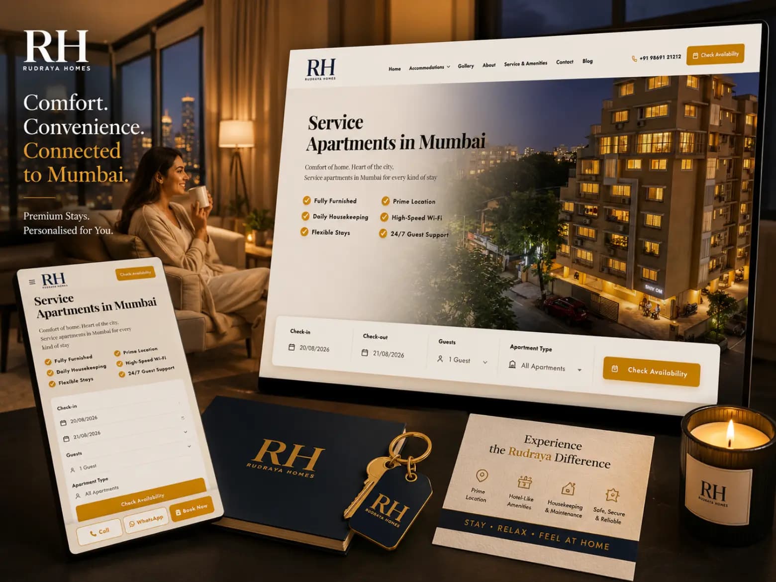 The Rudraya Homes website
