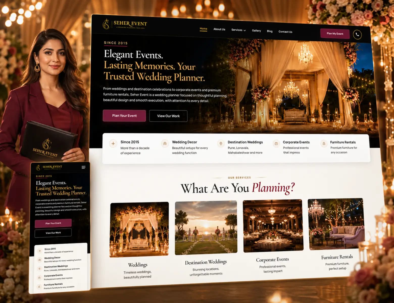 Seher Event, event management website built by Tech Conversion